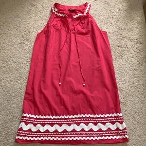 Vineyard Vines Pink Dress with White Ribbon/Lace